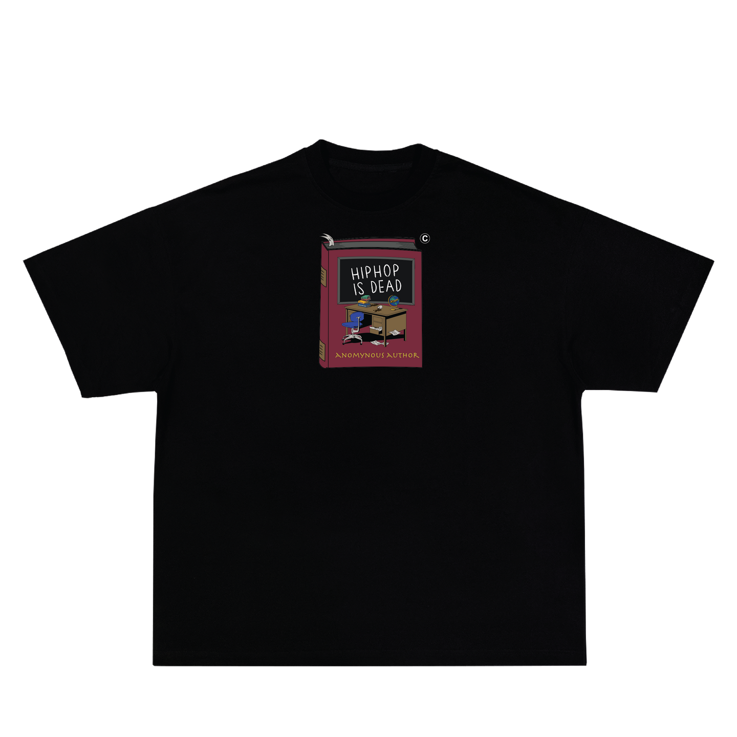 BLACK ANOMYNOUS AUTHOR TEE